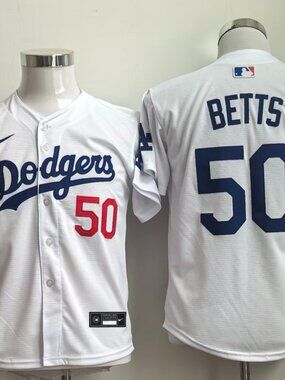 Mookie Betts Los Angeles Dodgers White Home Jersey #50
